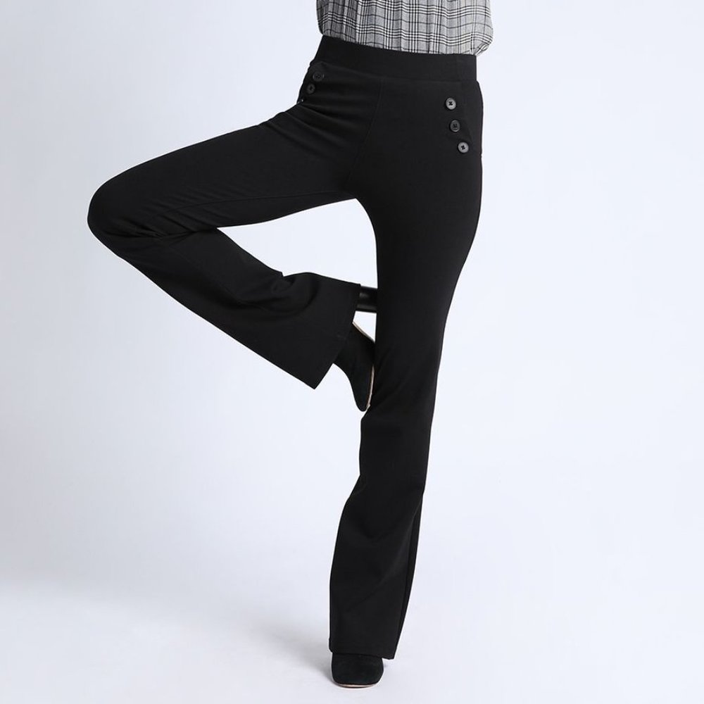 Boot-Cut | Six-Button Dress Pant Yoga Pants (Black) XL - NWOT